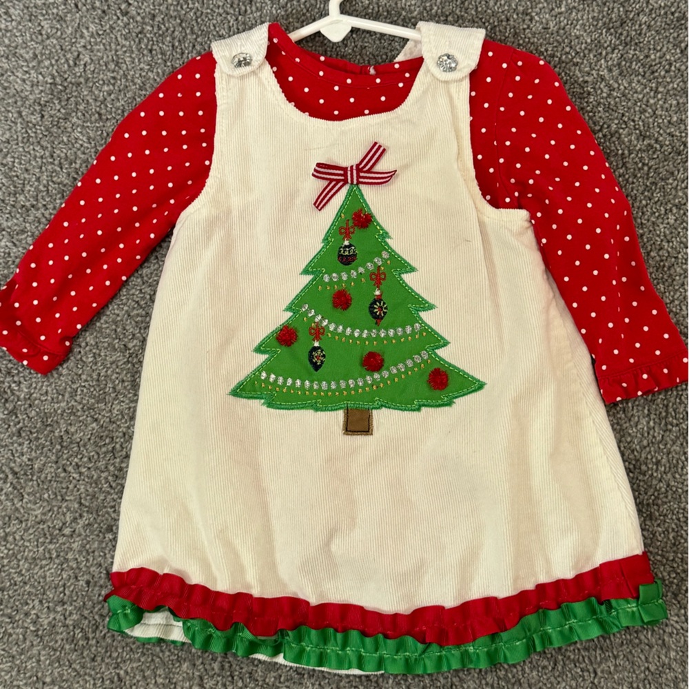 NWOT 🎅🏻🎄🤶🎁 Nannette Red and White Christmas Baby Dress 🎁🎄🎅🏻🤶